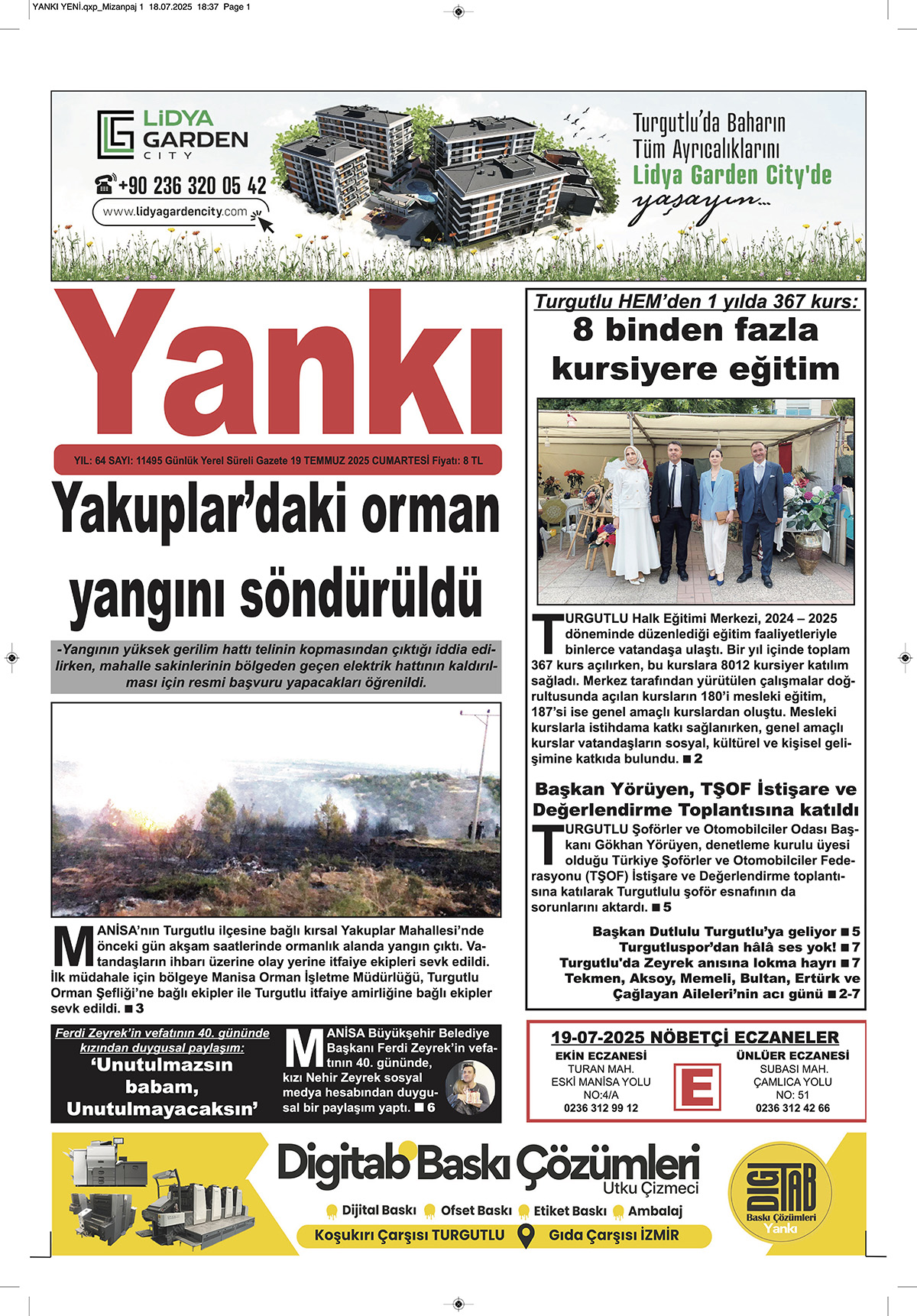 YANKI 19-07-2025 CUMARTESİ