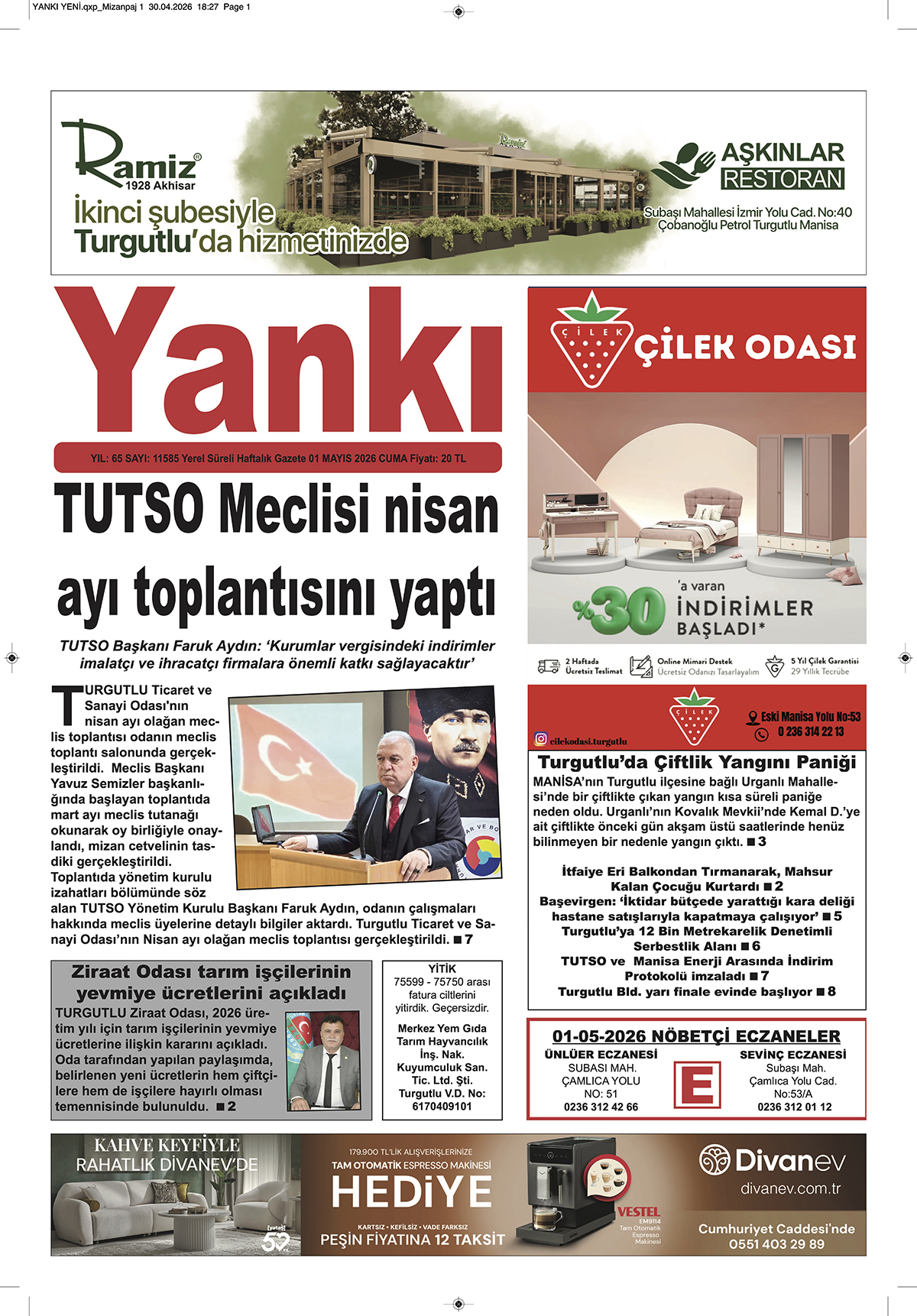 YANKI 01 MAYIS 2026 CUMA