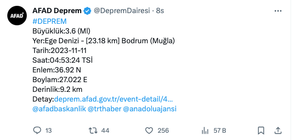 Ege Denizi'nde peş peşe 2 deprem!