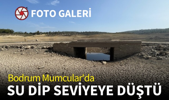 Bodrum'un ihtiyacını karşılayan barajlardan Mumcular'da su dip seviyeye düştü