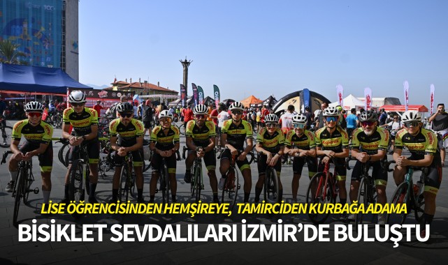 Bisiklet sevdalıları İzmir'de buluştu