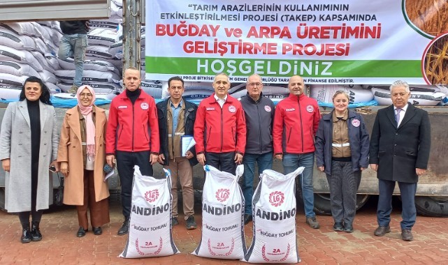 Buğday tohumları üreticilere teslim ediliyor