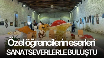 Özel öğrencilerin eserleri sanatseverlerle buluştu