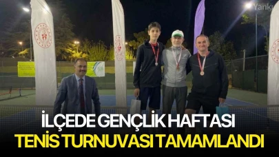 İlçede Gençlik Haftası Tenis Turnuvası tamamlandı