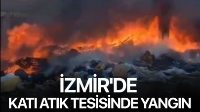İzmir'de katı atık tesisinde yangın