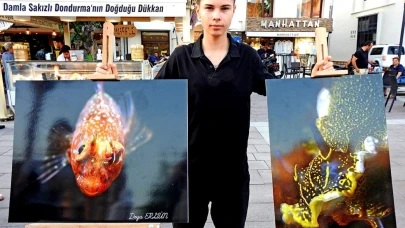 Mavi dünyanın güzelliklerini objektifine taşıdı, Çeşme’de sergiledi