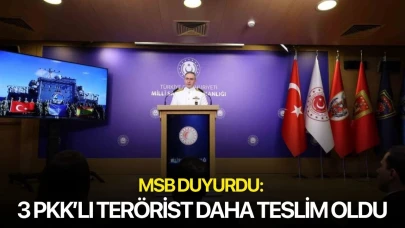 MSB duyurdu: 3 PKK’lı terörist daha teslim oldu
