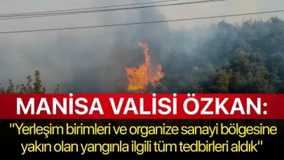 Manisa Valisi Özkan: "Yerleşim birimleri ve organize sanayi bölgesine yakın olan yangınla ilgili tüm tedbirleri aldık"