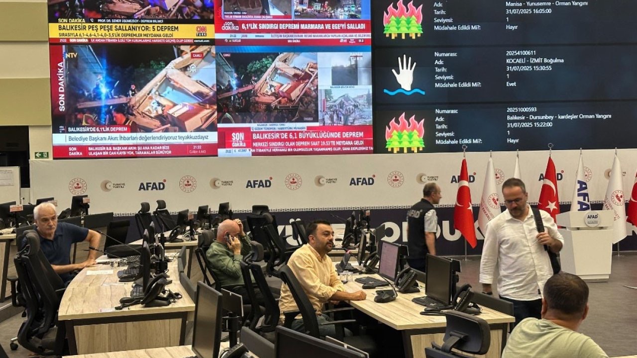 AFAD: "6.1 büyüklüğündeki depremin hemen ardından Türkiye Afet Müdahale Planı devreye alınmıştır"