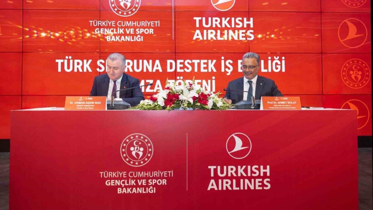 THY ile ile Gençlik ve Spor Bakanlığı arasında "Türk Sporuna Destek" iş birliği protokolü imzalandı