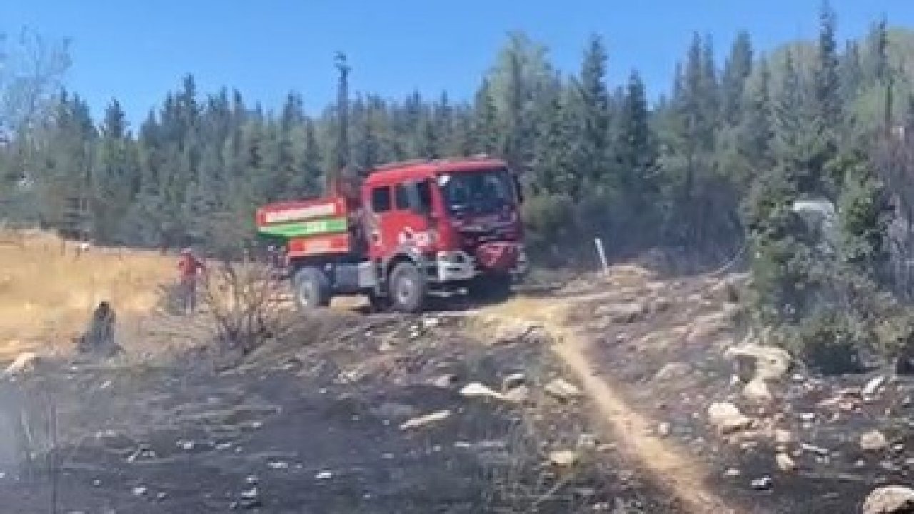 Ormanlık alanda çıkan yangın hızlı müdahale ile söndürüldü