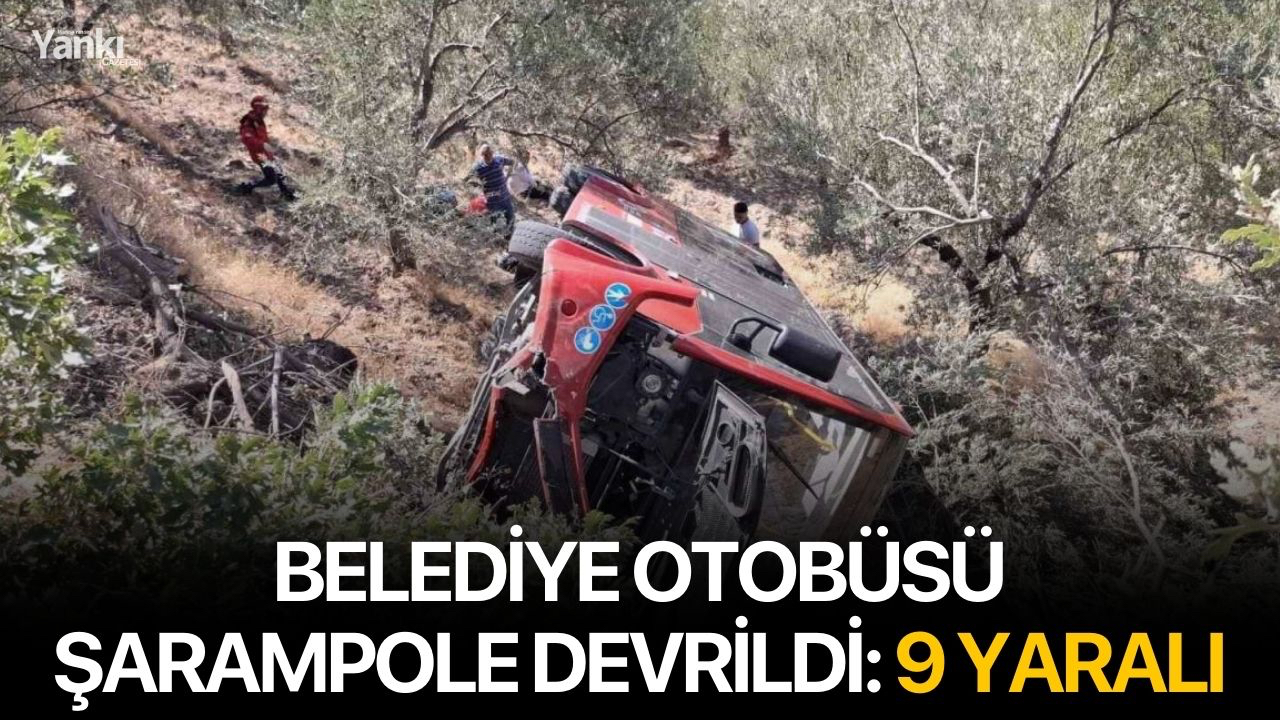 Belediye otobüsü şarampole devrildi: 9 yaralı