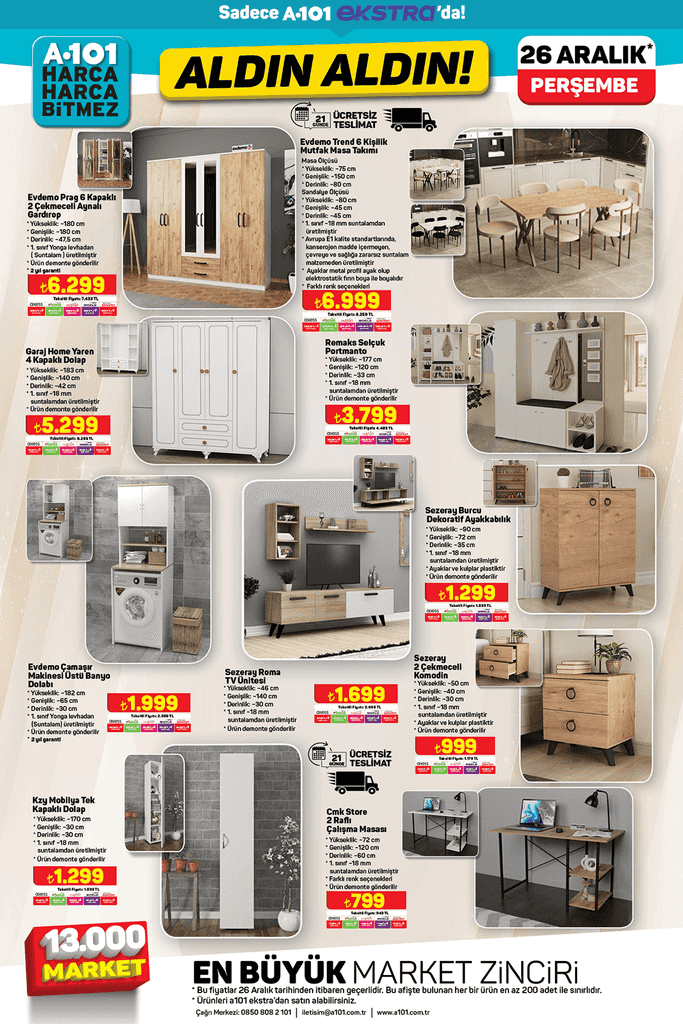 A101 marketten bu haftaya özel yeni ürünler!