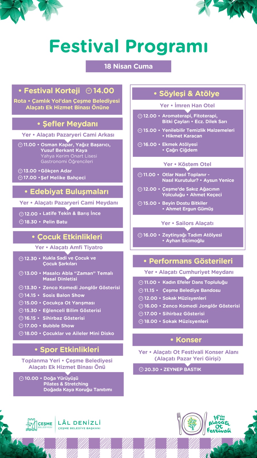 14. Alaçatı Ot Festivali, yarın kapılarını ziyaretçilerine açıyor