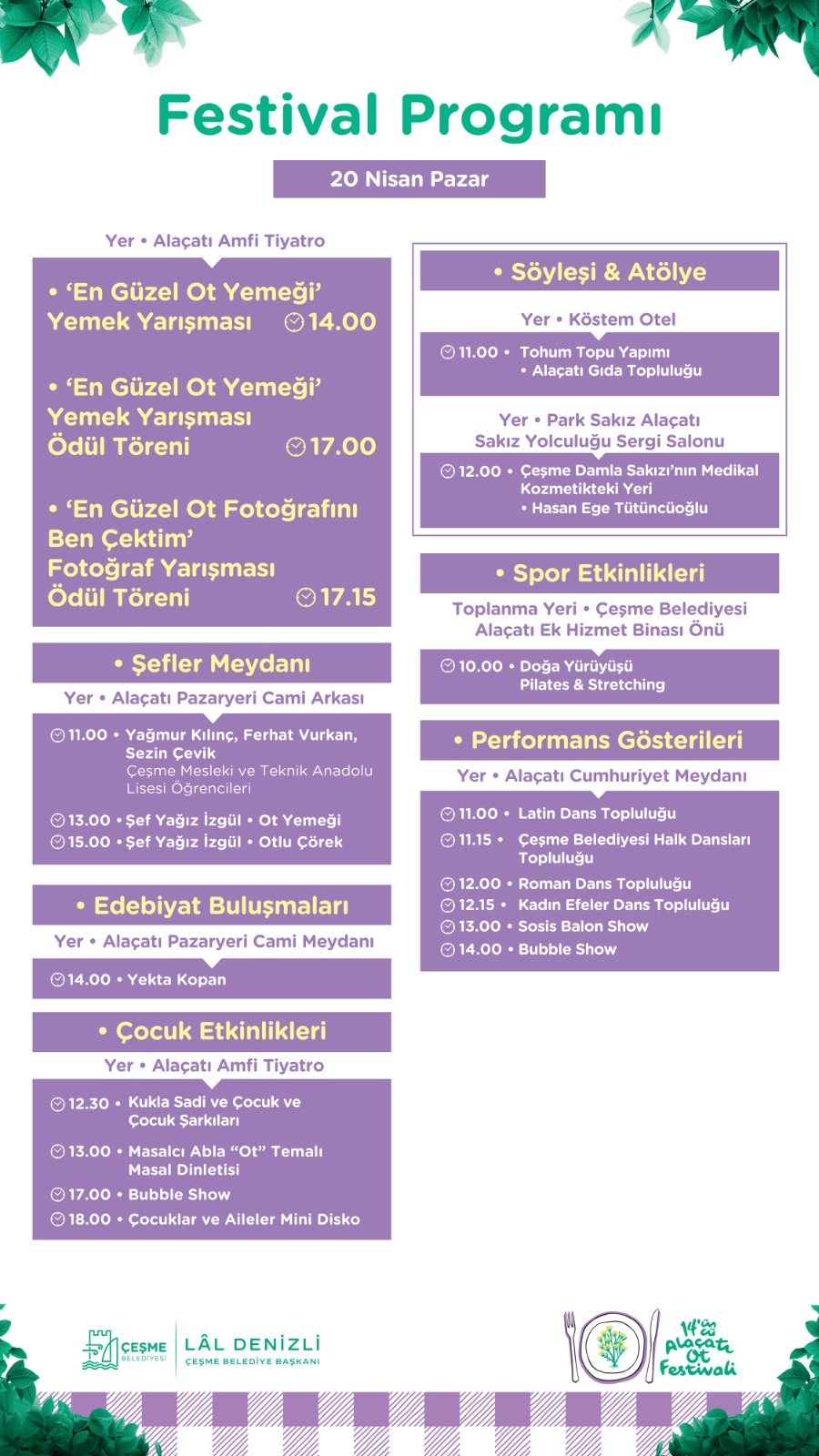 14. Alaçatı Ot Festivali, yarın kapılarını ziyaretçilerine açıyor