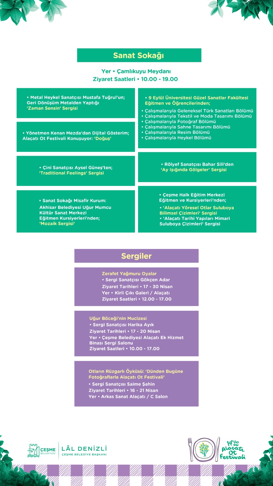 14. Alaçatı Ot Festivali, yarın kapılarını ziyaretçilerine açıyor