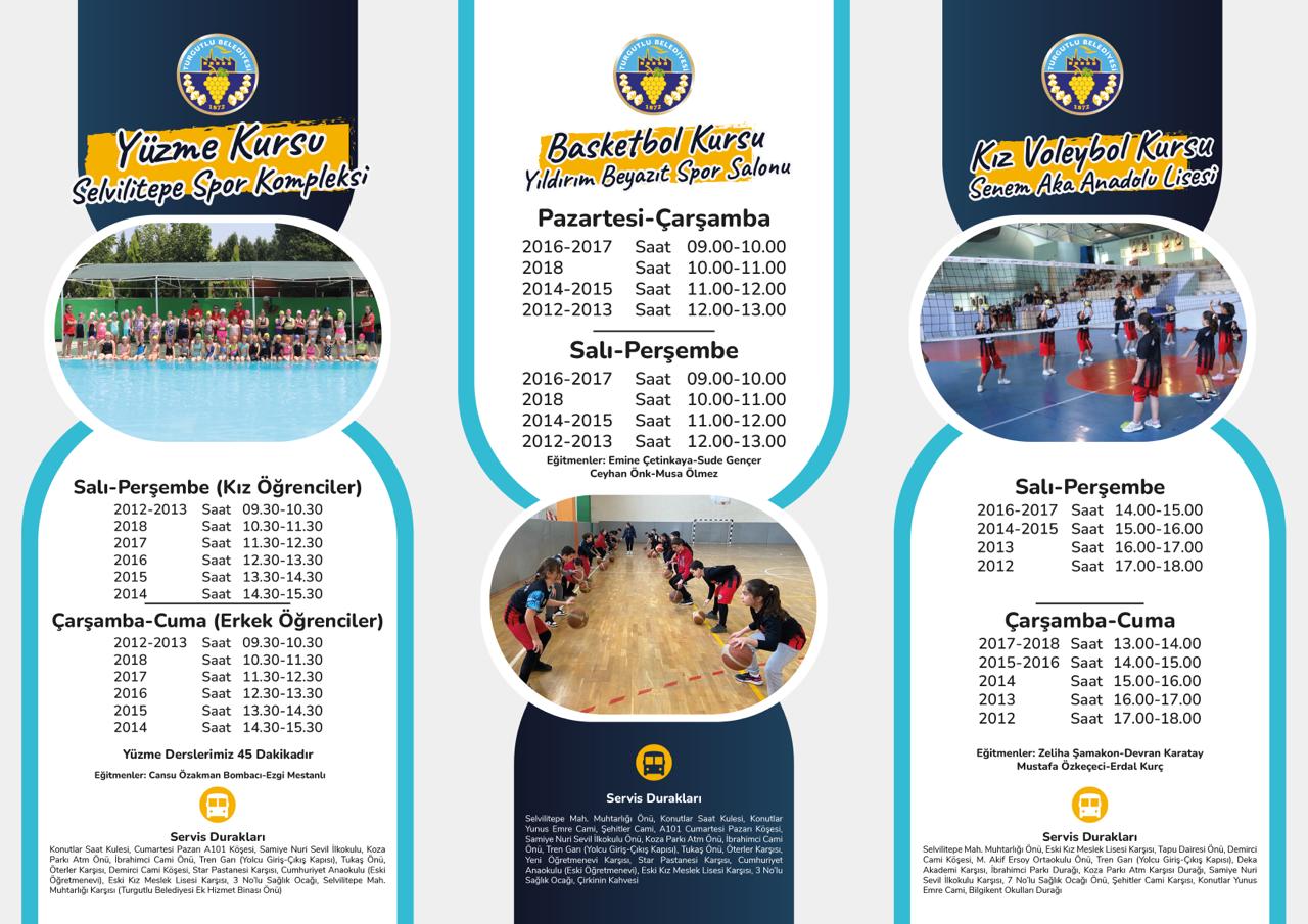 Turgutlu Belediyesi Yaz Spor Okulları ve Kurs Kayıtları Başladı