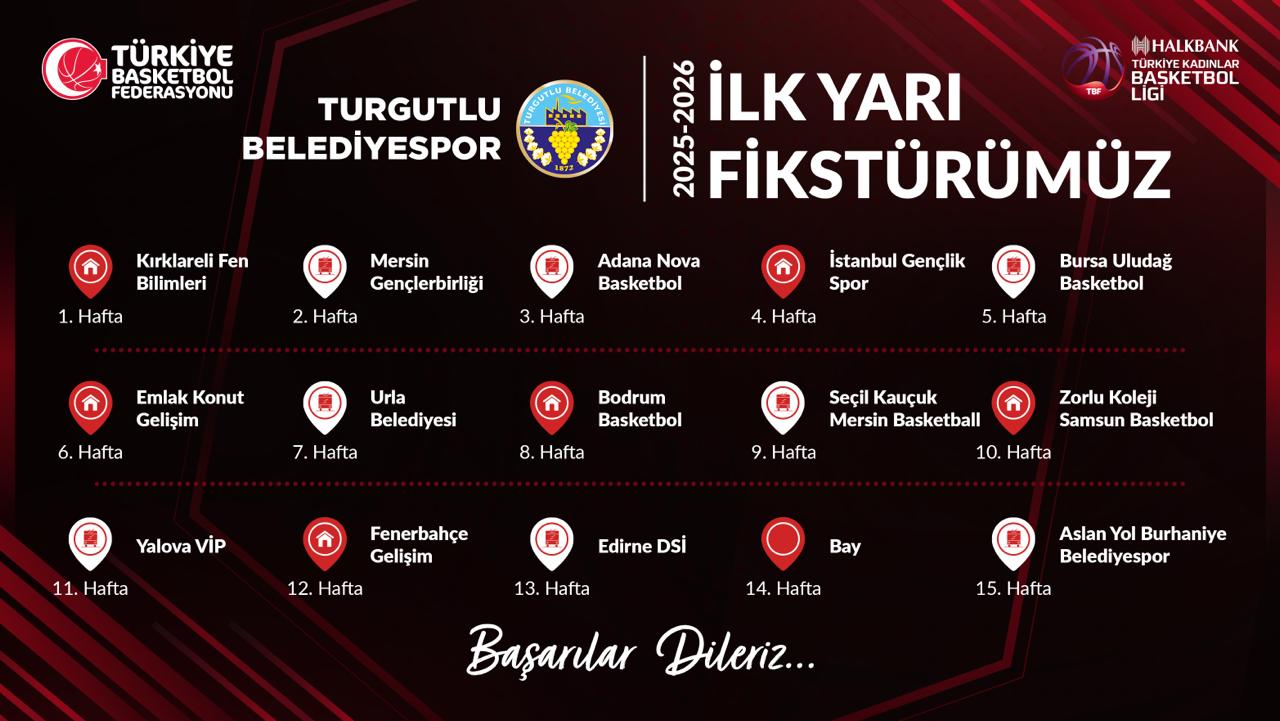 Turgutlu Belediyespor’un yeni sezon fikstürü belli oldu