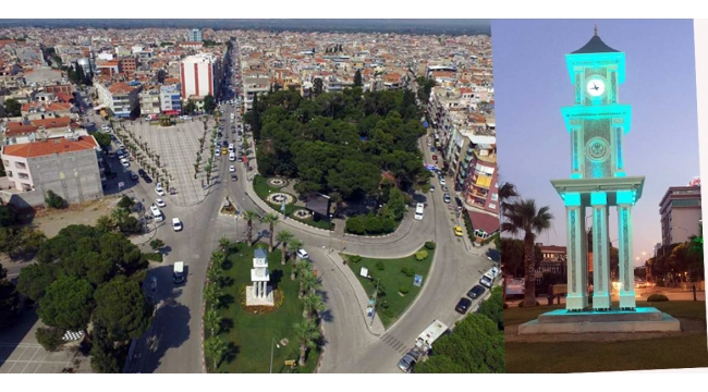 Saat kulesi Turgutlu’ya renk kattı