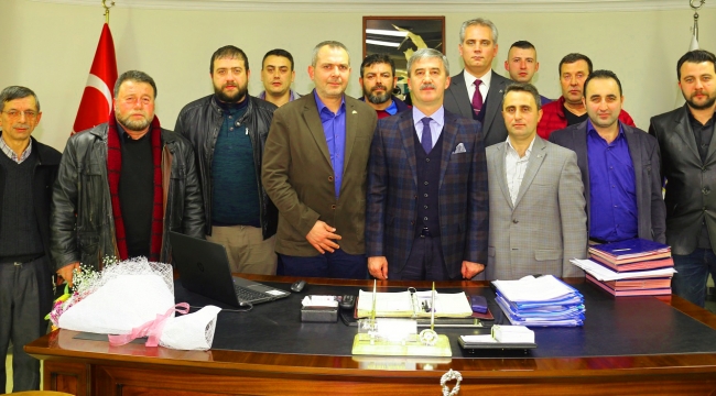Başkan Şirin, MHP İlçe  Başkanı Sayar ve yönetim kurulunu makamında ağırladı