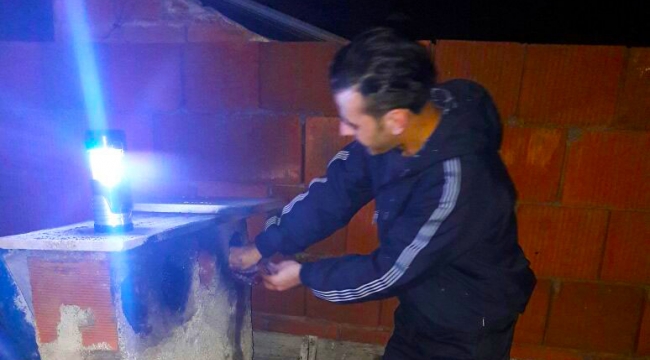 İzindeki  itfaiyeci  faciayı önledi