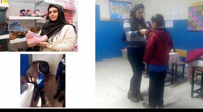 Öğrenciler için 'askıda ayakkabı' adı altında kampanya başlattı