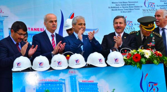  Üniversite hastanesinin ek binası için ilk harç döküldü