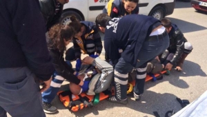 Kaskı hayatını kurtardı