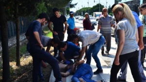 Uyuşturucu kullandığı ileri sürülen genç yolda baygın bulundu