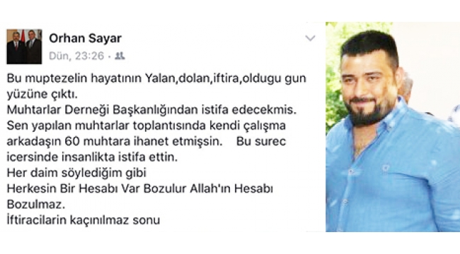 MHP İlçe Başkanına 'müptezel'den suç duyurusu!