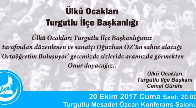 Oğuzhan Öz  Turgutlu'ya geliyor