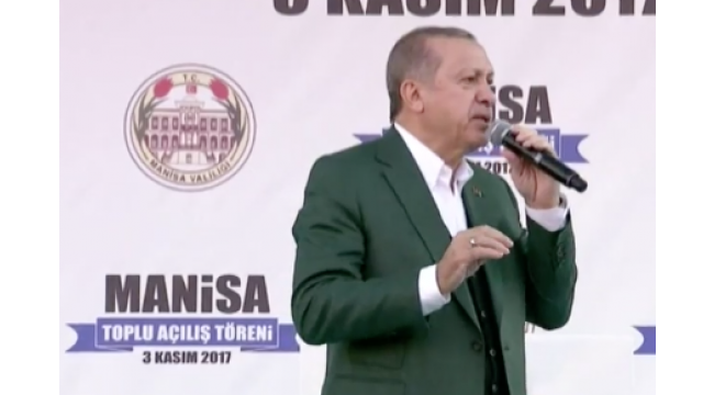 Cumhurbaşkanı Recep Tayyip Erdoğan Manisa'da düzenlenen toplu açılış töreninde konuştu.