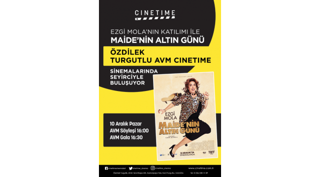 Ezgi Mola, Maide'nin Altın Günü filmiyle Özdilek AVM'de seyirciyle buluşuyor
