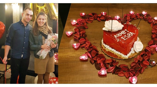 Havai fişekli, güller içinde evlilik teklifi!