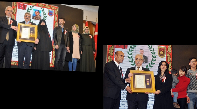 Turgutlu şehitleri Artuğ ve Şahin'in ailelerine devlet övünç madalyası