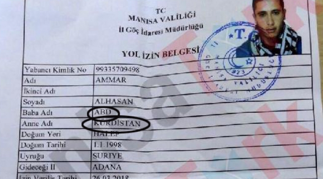 Baba adı 'ABD' anne adı 'Kürdistan'