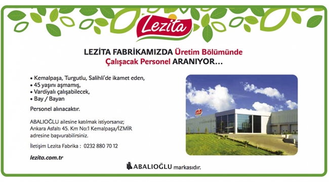 Üretim bölümünde çalışacak personel aranıyor