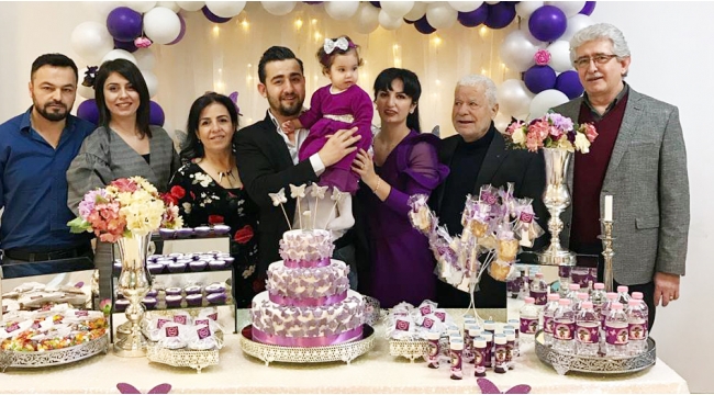 Hira Nur bebek 1 yaşına basmanın mutluluğunu yaşadı