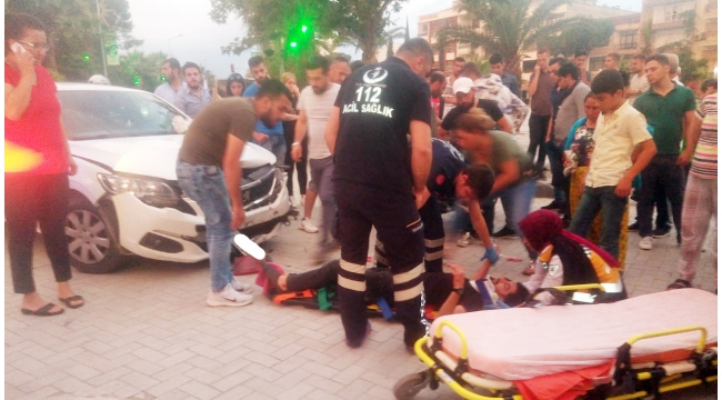Otomobil ile motosiklet çarpıştı: 2 yaralı