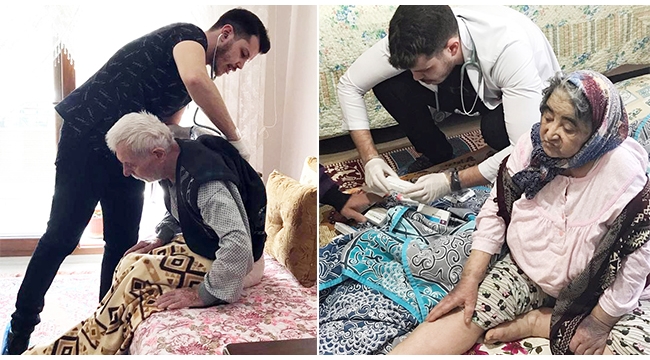 Evde sağlık ekipleri 735 aktif hastaya hizmet götürüyor