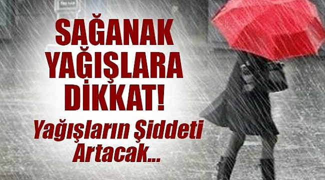 Kuvvetli Sağanak ve Gök Gürültülü Sağanak Yağışlara Dikkat!