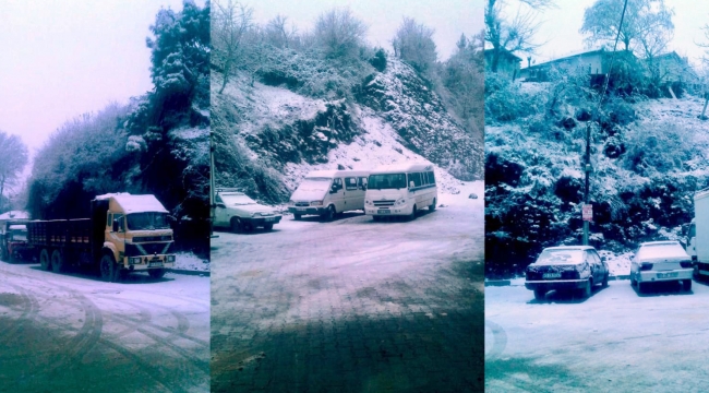 Turgutlu'da kar yüksek kesimlerde etkili