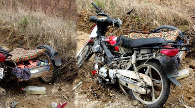 Kamyon, sepetli motosiklete çarptı: 1 ölü, 2 yaralı