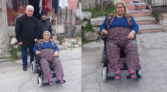Hayırsever, yürüme zorluğu çeken kadının yüzünü güldürdü