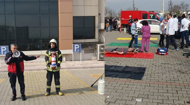 Turgutlu ADSM'de yangın tatbikatı