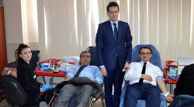 Lösemi hastası Eylül için Turgutlu Adliyesinden 42 ünite kan bağışı