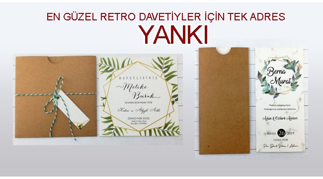 En güzel Retro davetiyeler için tek adres