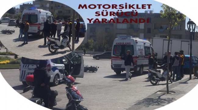 Motosikletle otomobil çarpıştı: 1 yaralı