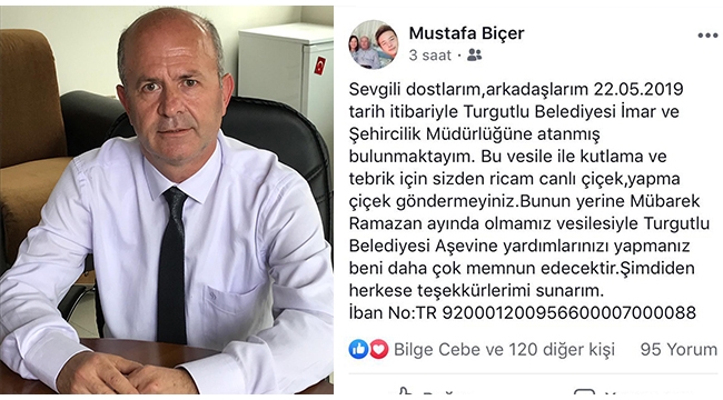 İmar ve Şehircilik Müdürlüğüne atanan Mustafa Biçer'den anlamlı çağrı