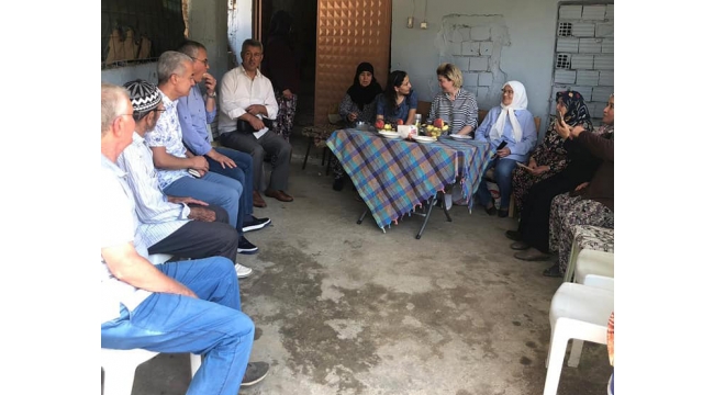 Bozkır Muhtarı Yılmaz, Vali Deniz ve Kaymakam Turan'ı ağırladı